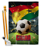 World Cup Ghana - Sports Interests Vertical Impressions Decorative Flags HG190126 Made In USA