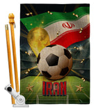 World Cup Iran - Sports Interests Vertical Impressions Decorative Flags HG190127 Made In USA