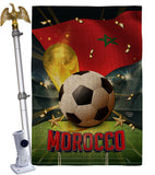 World Cup Morocco - Sports Interests Vertical Impressions Decorative Flags HG190130 Made In USA