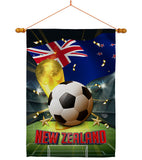 World Cup New Zealand - Sports Interests Vertical Impressions Decorative Flags HG190132 Made In USA