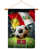 World Cup Peru - Sports Interests Vertical Impressions Decorative Flags HG190133 Made In USA