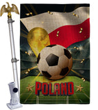 World Cup Poland - Sports Interests Vertical Impressions Decorative Flags HG190134 Made In USA