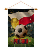 World Cup Poland - Sports Interests Vertical Impressions Decorative Flags HG190134 Made In USA