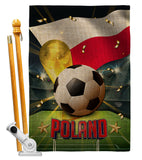 World Cup Poland - Sports Interests Vertical Impressions Decorative Flags HG190134 Made In USA