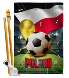 World Cup Poland - Sports Interests Vertical Impressions Decorative Flags HG190134 Made In USA