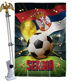 World Cup Serbia - Sports Interests Vertical Impressions Decorative Flags HG190139 Made In USA