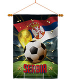 World Cup Serbia - Sports Interests Vertical Impressions Decorative Flags HG190139 Made In USA