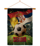 World Cup Serbia - Sports Interests Vertical Impressions Decorative Flags HG190139 Made In USA