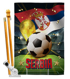 World Cup Serbia - Sports Interests Vertical Impressions Decorative Flags HG190139 Made In USA