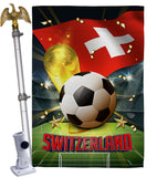 World Cup Switzerland - Sports Interests Vertical Impressions Decorative Flags HG190142 Made In USA