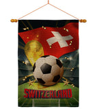 World Cup Switzerland - Sports Interests Vertical Impressions Decorative Flags HG190142 Made In USA