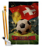 World Cup Switzerland - Sports Interests Vertical Impressions Decorative Flags HG190142 Made In USA