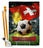 World Cup Switzerland - Sports Interests Vertical Impressions Decorative Flags HG190142 Made In USA