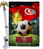 World Cup Tunisia - Sports Interests Vertical Impressions Decorative Flags HG190143 Made In USA