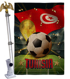 World Cup Tunisia - Sports Interests Vertical Impressions Decorative Flags HG190143 Made In USA