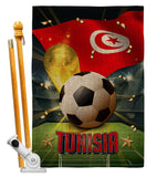 World Cup Tunisia - Sports Interests Vertical Impressions Decorative Flags HG190143 Made In USA