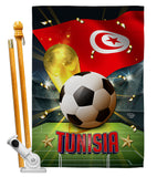 World Cup Tunisia - Sports Interests Vertical Impressions Decorative Flags HG190143 Made In USA