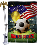 World Cup United States - Sports Interests Vertical Impressions Decorative Flags HG190146 Made In USA