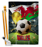 World Cup Wales - Sports Interests Vertical Impressions Decorative Flags HG190148 Made In USA