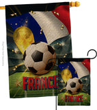 World Cup France - Sports Interests Vertical Impressions Decorative Flags HG190124 Made In USA