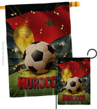 World Cup Morocco - Sports Interests Vertical Impressions Decorative Flags HG190130 Made In USA