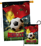 World Cup Morocco - Sports Interests Vertical Impressions Decorative Flags HG190130 Made In USA