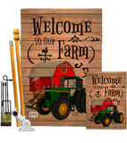 Welcome to our Farm - Southern Country & Primitive Vertical Impressions Decorative Flags HG137013 Made In USA