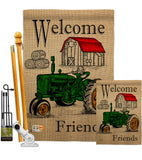 Welcome Friends Y'all - Southern Country & Primitive Vertical Impressions Decorative Flags HG137190 Made In USA