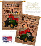 Welcome to our Farm - Southern Country & Primitive Vertical Impressions Decorative Flags HG137013 Made In USA