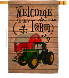 Welcome to our Farm - Southern Country & Primitive Vertical Impressions Decorative Flags HG137013 Made In USA