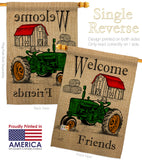 Welcome Friends Y'all - Southern Country & Primitive Vertical Impressions Decorative Flags HG137190 Made In USA