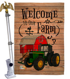 Welcome to our Farm - Southern Country & Primitive Vertical Impressions Decorative Flags HG137013 Made In USA