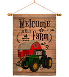 Welcome to our Farm - Southern Country & Primitive Vertical Impressions Decorative Flags HG137013 Made In USA