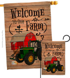 Welcome to our Farm - Southern Country & Primitive Vertical Impressions Decorative Flags HG137013 Made In USA