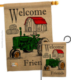 Welcome Friends Y'all - Southern Country & Primitive Vertical Impressions Decorative Flags HG137190 Made In USA