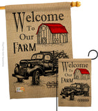 Welcome Farm - Southern Country & Primitive Vertical Impressions Decorative Flags HG137191 Made In USA