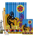 Kokopelli Dream - Southwest Country & Primitive Vertical Impressions Decorative Flags HG115079 Made In USA