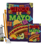Cinco de Mayo - Southwest Country & Primitive Vertical Impressions Decorative Flags HG115113 Made In USA