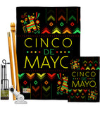 Serape Cinco de Mayo - Southwest Country & Primitive Vertical Impressions Decorative Flags HG115129 Made In USA