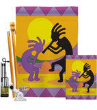 Kokopelli - Southwest Country & Primitive Vertical Impressions Decorative Flags HG115142 Made In USA