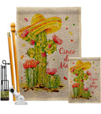 Cactus Cinco de Mayo - Southwest Country & Primitive Vertical Impressions Decorative Flags HG115178 Made In USA