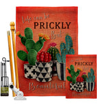 Prickly But Beautiful - Southwest Country & Primitive Vertical Impressions Decorative Flags HG115227 Made In USA