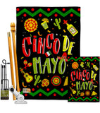 Ready to Cinco de Mayo - Southwest Country & Primitive Vertical Impressions Decorative Flags HG137043 Made In USA