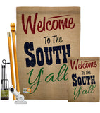 Welcome To The South Y'all - Southwest Country & Primitive Vertical Impressions Decorative Flags HG191080 Made In USA