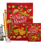 Viva Mexico - Southwest Country & Primitive Vertical Impressions Decorative Flags HG192321 Made In USA