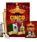 Cinco Festival - Southwest Country & Primitive Vertical Impressions Decorative Flags HG192537 Made In USA