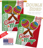 Maracas Cinco de Mayo - Southwest Country & Primitive Vertical Impressions Decorative Flags HG115126 Made In USA