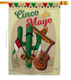 Fiesta Cinco de Mayo - Southwest Country & Primitive Vertical Impressions Decorative Flags HG115128 Made In USA