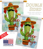 Mr Cactus Cinco de Mayo - Southwest Country & Primitive Vertical Impressions Decorative Flags HG115130 Made In USA