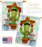 Mr Cactus Cinco de Mayo - Southwest Country & Primitive Vertical Impressions Decorative Flags HG115130 Made In USA